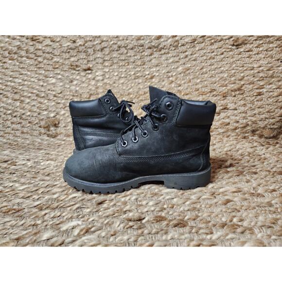 Timberland 6” Premium Waterproof Black Boots Youth Boys Size 2 Winter Outdoor - Picture 6 of 11